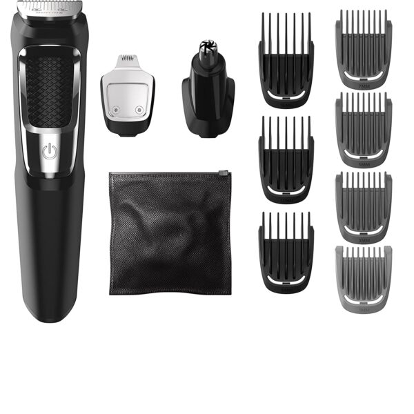 Mens Grooming Kit, for Beard, Face, Nose, and Ear Hair Trimmer and Hair Clipper